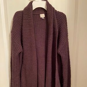 Cozy knit purple sweater